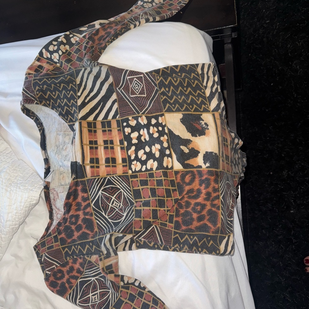 Patchwork Long Sleeve Top